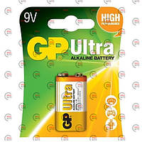 Батарейка "КРОНА" лужна 9.0 V прямокутна GP Ultra Alkaline блист.