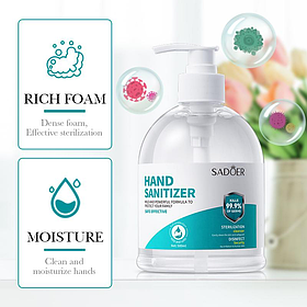 Санитайзер для рук Sadoer Hand Sanitizer, 500 мл.