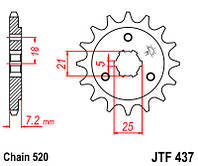 Звезда передняя JT JTF437.16