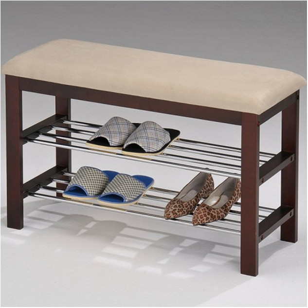Банкетка з полицями для взуття Onder Metal «SR-0628» Коричневий