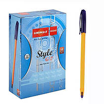 Ручка кулькова синя 1 мм Unimax Style G7 одноразова 1500 метрів