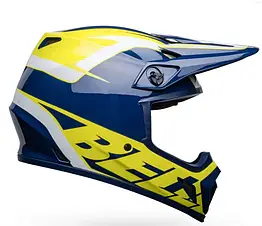 Шолом для мотокросу мотошолом Bell MX-9 MIPS Spark Gloss Blue Yellow M (57-58cm)