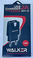 Зарядное устройство (блок питания/адаптер) сетевой WALKER WH-21 1USB/2A black