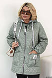 Жіноча куртка Sofia  033 прямого крою з манжетами на резинці, фото 9