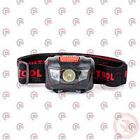 Ліхтарик діодний налобний 1 super LED 1W, 3xAAA, 4 режими, до 10 год, до 60 м