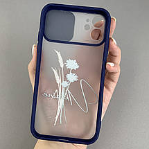 Чохол для Apple iPhone 11 чохол із колоском зі шторкою на телефон айфон 11 темно-синій q02f, фото 2