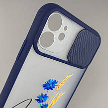 Чохол для Apple iPhone 11 чохол із колоском зі шторкою на телефон айфон 11 темно-синій q02f, фото 3