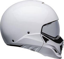 Мотоциклетний шолом мотошолом модульний Bell Broozer Gloss White M (57-58cm)