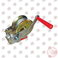 Лебочка ручна барабанна сталевий трос d-4.2мм, 10 м, 450 кг Intertool