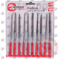 Набір надфілей 140 мм, 10 шт Intertool