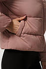 Жіноча коротка куртка пудрова без капюшона спортивна весняна осіння, фото 5