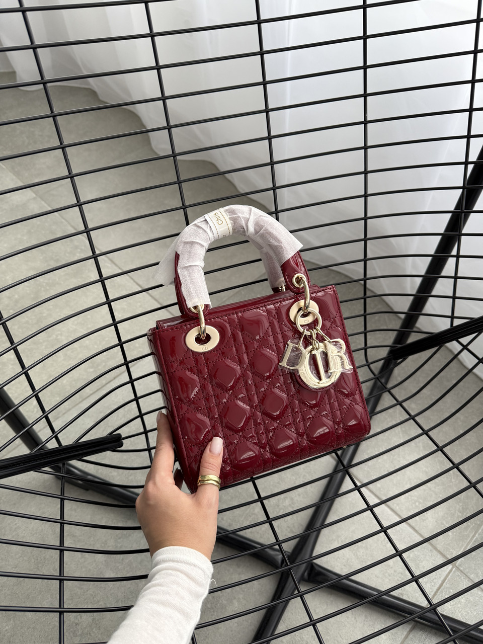 Dior lady 20 burgundy 20*17*8, фото 1