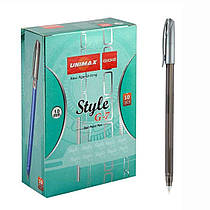 Ручка кулькова чорна 1 мм Unimax Style G7-3 одноразова 1500 метрів