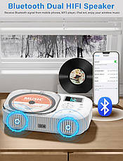 Портативний CD-плеєр з Bluetooth, CD-памбокс портативний для дому/автомобіля, Amazon, Німеччина, фото 3