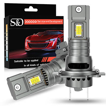 Дві світлодіодні лампи H7 LED S&D CSP Chips 12 W 6500 K, фото 1