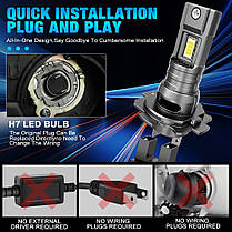 Дві світлодіодні лампи H7 LED S&D CSP Chips 12 W 6500 K, фото 4