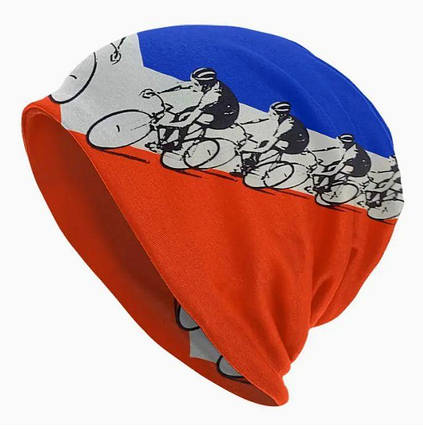 Спортивна шапочка TOUR DE FRANCE для велоспорту (one size) Синьо-червона, фото 1