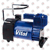 Компресор Vitol 10атм/50 л/23А/5м шланг спирал з ман. і дефлятором/клеми/сумка