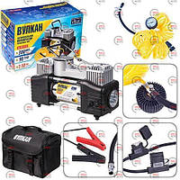 Компресор 2 цилін Vitol Вулкан 300W/10атм/90л/7,5м шланг спирал з ман. і дефлятором/ліхтар/клеми