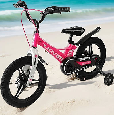 Крутий дитячий велосипед рожевий велобайк дівчинці 18 " Колісний транспорт новачкові для навчання їзді Доп колеса