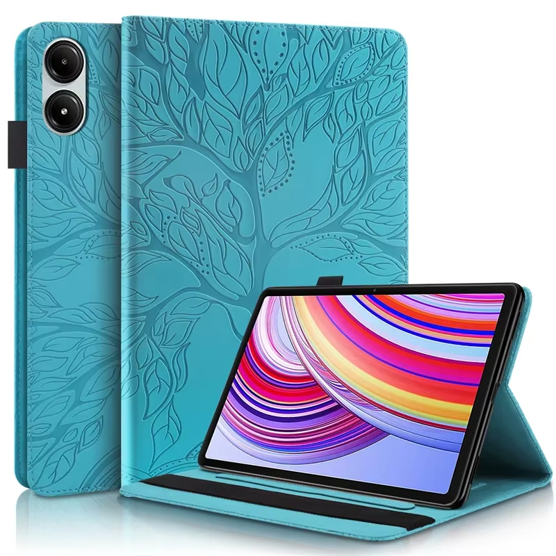 Чохол книжка Wood Book на планшет Xiaomi Redmi Pad Pro (12.1")/блакитний