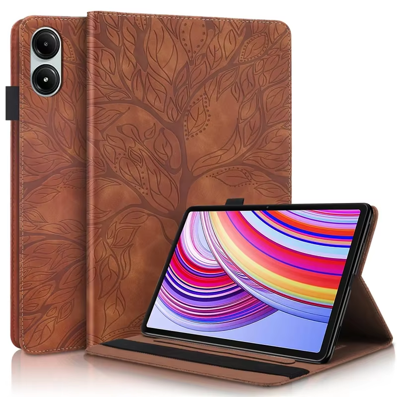 Чохол книжка Wood Book на планшет Xiaomi Redmi Pad Pro (12.1")/коричневий