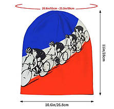 Спортивна шапочка TOUR DE FRANCE для велоспорту (one size) Синьо-червона, фото 3