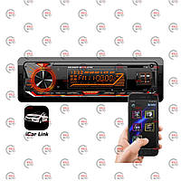 Магнітола Cyclone MP-1063 FM/USB+USB для заряджання 2 А/microSD/AUX/MP3/WMA/BT/мультиколор/iCar Link