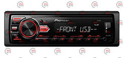 Магнітола Pioneer MVH-09 UBR FM/USB/AUX/MP3/Android/сьемн пан./червоний підсв.
