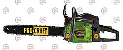 Бензопила PRO CRAFT GS-50 NEW (2 шини, 2 ланцюги 40 см, 45 см)