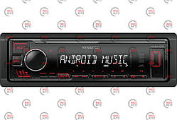 Магнітола Kenwood KMM 105 RY FM/USB/AUX/MP3/Android/сьемн пан./червоний підсв.