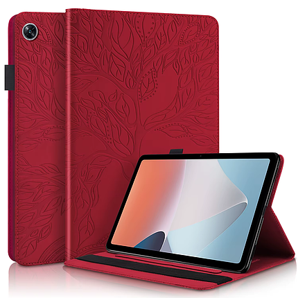 Чохол книжка Wood Book на планшет OPPO Pad Air (10.36")/червоний, фото 1