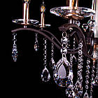 Люстра-свічка на 8 ламп колір каркасу коричневий з золотим PM-P5-NH5036/8/COFFEE+FGD, фото 4