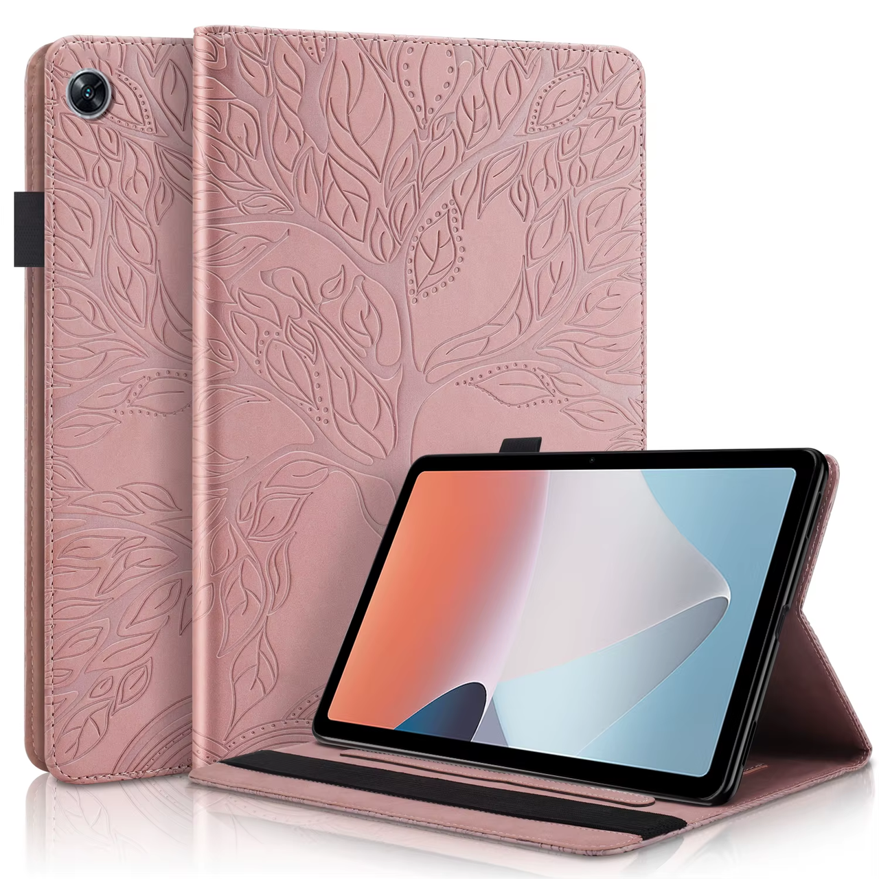 Чохол книжка Wood Book на планшет OPPO Pad Air (10.36")/рожевий