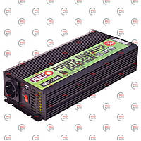 Перетворювач напряж. з 12 на 220 В/1000W/на клеми/модиф. синусоїда/зарядний пристрій 12 В, 10 А