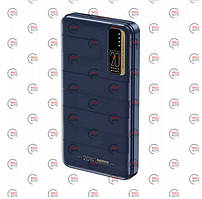 Повербанк 20000 mAh, 1 USB вихід, заряд через MicroUSB/Type-C, індикатор заряду, синій Remax