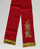 Закладка для Святого Євангелія з габардину (червоний колір), фото 4