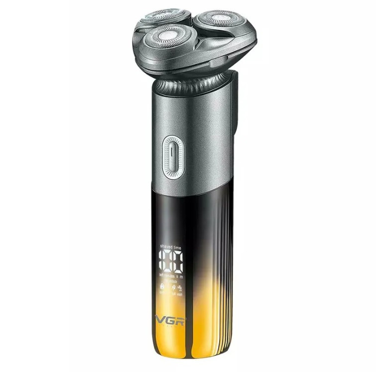 Електробритва акумуляторна VGR V-392, сіро-жовта, фото 1
