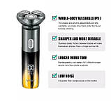 Електробритва акумуляторна VGR V-392, сіро-жовта, фото 2