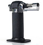 Запальничка газова, турбогорілка 9960, чорна, фото 2