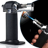 Запальничка газова, турбогорілка 9960, чорна, фото 6