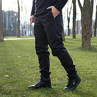 Штани чоловічі теплі SoftShell 'Basic' чорні S ML XXL 3XL