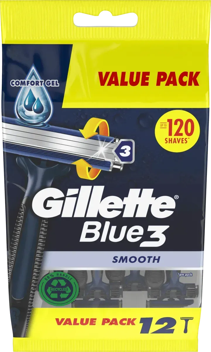 Станок Gillette Blue 3 Smooth (12) одноразовий, фото 1