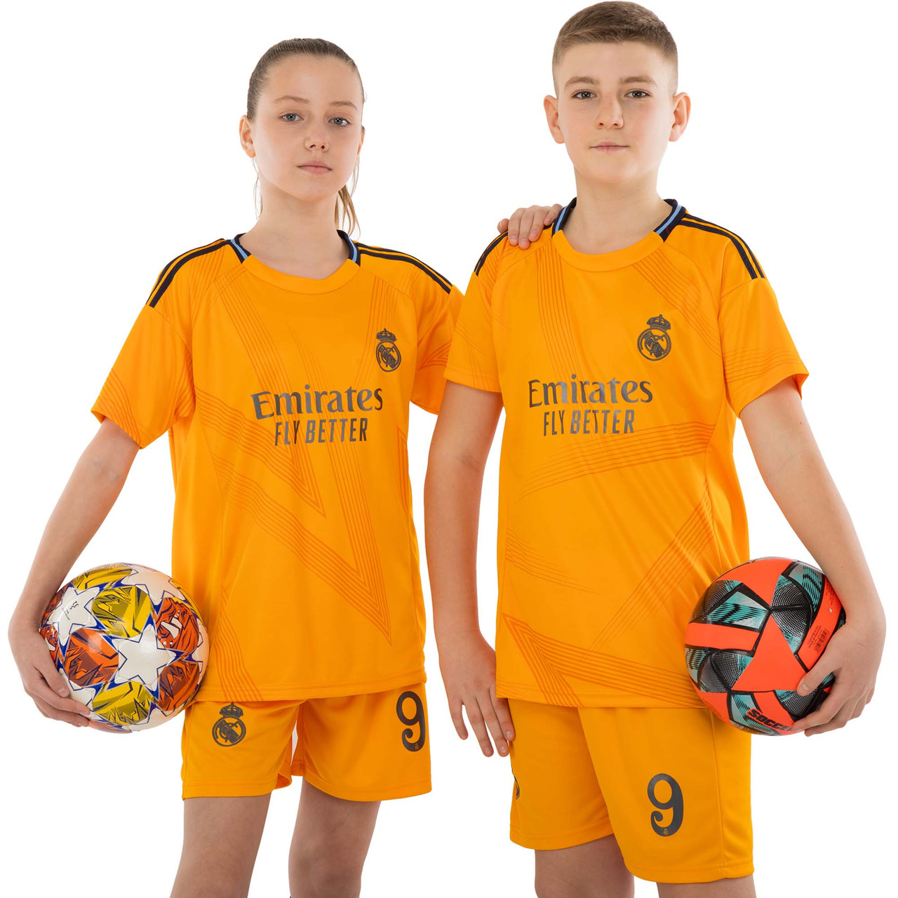 Дитяча футбольна форма 9 MBAPPE Реал Мадрид гостьова 2025 CO-4638 (на зріст 115-160 см)