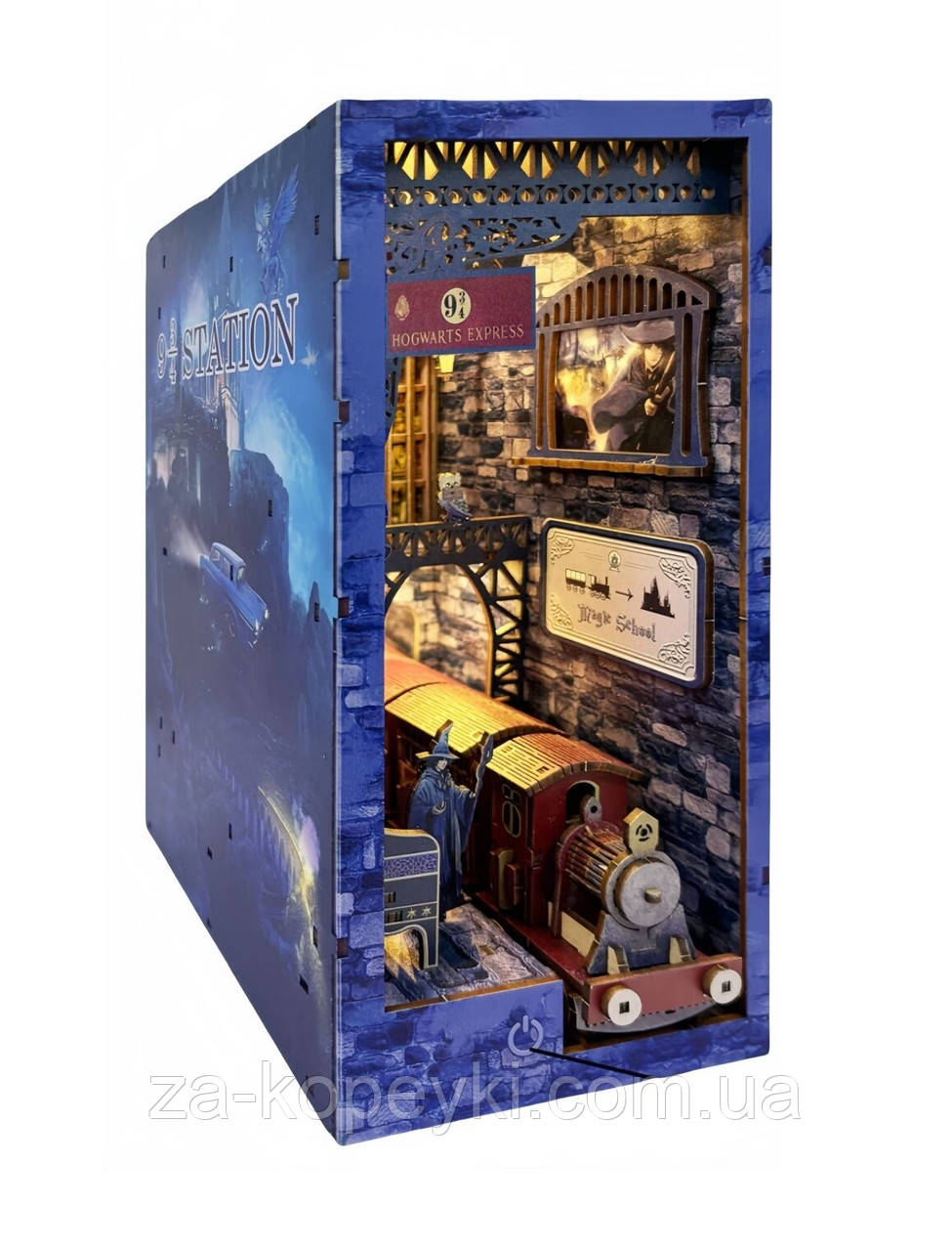 Бук Нук Магічний вокзал Гаррі Поттера Book Nook Magic Train Station SJ-04 DIY Інтер'єрний конструктор