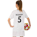 Дитяча футбольна форма 5 BELLINGHAM REAL MADRID Реал Мадрид домашня 2025 CO-4636 (на зріст 115-160 см), фото 10