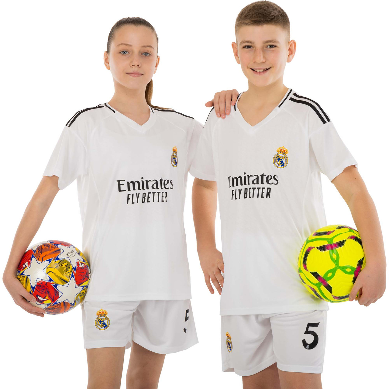 Дитяча футбольна форма 5 BELLINGHAM REAL MADRID Реал Мадрид домашня 2025 CO-4636 (на зріст 115-160 см)