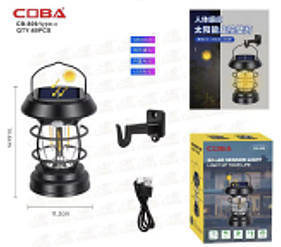 Кемпінговий ліхтар з аккумулятором та сонячною панеллю CB 808