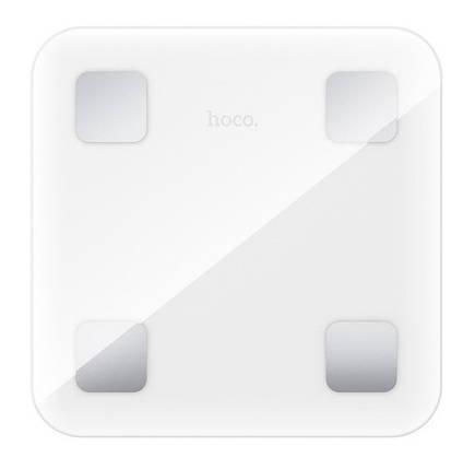 Ваги підлогові розумні, з аналізатором жиру Hoco HI21, білі, фото 2