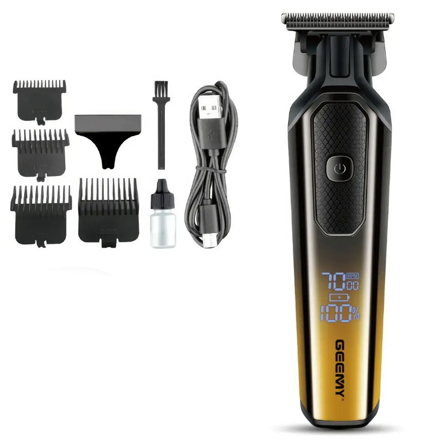 Машинка для стрижки Geemy GM-8058Q, чорно-жовта